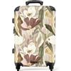 NoBoringSuitcases.com NoBoringSuitcases© Valigia Media Trolley Medio Viaggio Rigido Leggero 4 | 67x43x25 cm - Ruote Valigie Stiva Dimensioni M Leggera Bagaglio Suitcase Fiori - Acquerello - Colorati