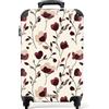NoBoringSuitcases.com NoBoringSuitcases© Valigia Bagaglio A Mano Trolley Cabina Viaggio Aereo | 55x35x20 cm - Cabin Size Rigida Leggera 4 Ruote Valigie Luggage Fiori - Botanici - Bordeaux