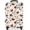 NoBoringSuitcases.com NoBoringSuitcases© Valigia Media Rigida Trolley Medio Viaggio Aereo 4 Ruote | 67x43x25 cm - Valigie Leggere Stiva M Trolly Bagaglio Luggage Fiori - Botanici - Bordeaux