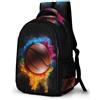 WECECE Zaini Basket-Ball Motif Bambini 10 Anni Zaino per Computer Basketball Design Bambina Elementare Zainetto per Studenti Leggero Durable Viaggio Uso Quotidiano Backpack