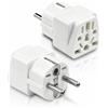 XIAIMIN 2PCS Adattatore per Presa Universale, Adattatore da viaggio da UK a EU | Adattatore per Spina Universale da Europa, adattatore da spina USA a Italy, 2500 W 250 V 13 A