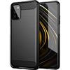 Tumundosmartphone Cover TPU Gel Tipo Carbon Nera Per Xiaomi Poco M3