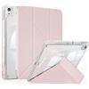 KVTVOU Custodia per iPad Air 11 pollici M4/M3/M2, iPad Air 5a/4a | Retro trasparente, orizzontale e verticale, supporto pieghevole a forma di Y, portapenne, antiurto, leggero