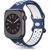 Mugust Cinturino Sportivo Silicone Compatibile con Apple Watch 44mm Cinturino Sport Loop Traspirante 42mm 44mm 45mm 46 mm 49mm, per iWatch Serie 11 10 9 8 7 6 5 4 3 2 1Ultra SE 3 2