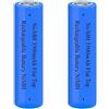 Generic 2 Pezzi Batterie Ricaricabili NiMH 1,2V 3500mAh Terminale Piatto 65x18mm, Celle Sostitutive con Custodia, Compatibili con Torce, Lampade Frontali, Giocattoli RC, Ventilatori, Luci Solari e Campanelli