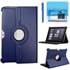 R.SHENGTE Custodia per Samsung Galaxy Tab 2 10.1'' 2012 (GT-P5100 P5110 P5113) - Rotazione di 360 gradi Custodia protettiva completa per supporto,Con Penna Stilo, Pellicola Per Schermo (Blue)