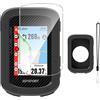 KUSINHOKA Custodia Compatibile con iGPSPORT BSC300T/BSC200S + Pellicola Protettiva e Cordino, Silicone Antiurto Portatile Protezione Cover, Morbido Custodia Protettiva per iGPSPORT BSC300T GPS, Nero