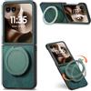 COQUE Custodia per Motorola Razr 60 Ultra Custodia per telefono con supporto girevole a 360°, custodia protettiva sottile antiurto per Motorola Razr 60 Ultra-Verde