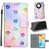 KENHONER Custodia per Honor Magic 6 lite, impronta | Portafoglio Pelle PU, Magnetica, Resistente Agli Urti, Scomparto Carte Credito, Pieghevole, Flip Libro, Motivo
