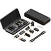 Hagibis Kit adattatore USB-C, multifunzione, 80 Gbps, 240 W, 8 K a 60 Hz, USB4 V2.0, adattatore ad angolo retto di tipo C, set di convertitori a 90 gradi, custodia magnetica con cavo USB4 e pin di
