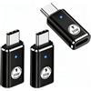 LIYUEGO 3PCS 35W Adattatori da Lightning Femmina a USB-C Maschio | Adattatori da Lightning USB-C con Ricarica Rapida PD 2 in 1 e Trasferimento Dati (non Compatibili con Apple Pencil/OTG/Audio)