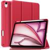 MoKo Custodia Sottile per iPad Air 11, iPad Air 5a/4a Gen, Vino Rosso | Con Soporte de Lápiz, per iPad Air M4/M3/M2 Custodia, Cubierta Trasera Rígida de PC, Trifold, Auto Sveglia/Sonno