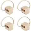 LAUGHERER 4X Rj11 6P4C Adattatore Jack Splitter Per Presa Telefonica A 2 Beige