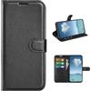 COQUE Custodia per Realme 14 Pro Plus 5G Shell, Flip Cover modello Lychee con custodia in pelle per slot per schede per Realme 14 Pro Plus 5G-Nero