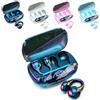 Generic Cuffie wireless a conduzione scheletrata, auricolari Bluetooth 5.3, impermeabili, per corsa, sport, guida, lavoro (nero)