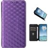 COQUE Custodia Per Telefono per Realme 14T 5G, Flip Cover Con Texture Tridimensionale (Antiurto), Chiusura Magnetica Scura, Custodia in Pelle Con Slot Per Schede-Viola