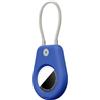 Generic per AirTag Portachiavi con cavo metallico, sicuro per Air Tag Lock, compatibile con AirTags, portachiavi portachiavi etichetta bagagli, protettivo per accessori AirTag per chiavi, bagagli, blu scuro