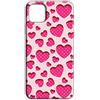 Mixroom - Cover Custodia Back case In TPU Silicone Morbido Per SAMSUNG GALAXY NOTE 10 LITE Fantasia Cuori 3d A Pois Fucsia V316