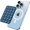 SuydanBox Supporto magnetico a ventosa, antiscivolo, in silicone, compatibile con custodia MagSafe per iPhone Pro Max serie 15/14/13 (blu cobalto)