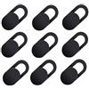 Generic Copertura per webcam, 0,1 cm, ultra sottile, per computer portatile, smartphone, Mac, iMac, MacBook, blocco scorrevole per proteggere la tua privacy e sicurezza (9 x nero)
