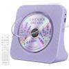 Gueray Lettore CD Desktop con Bluetooth Gueray Lettore CD Montabile a parete Altoparlanti HiFi Integrati portatili con Display a LED Home Audio Boombox Radio FM USB Lettore Musicale MP3 di Tipo c