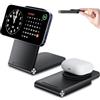 osdfono Mag Safe - Caricatore wireless magnetico, stazione di ricarica wireless | Stazione di ricarica rapida Mag-Safe pieghevole, compatibile con iPhone 18, 17, 16, 15, 14, 13, 12, AirPods 3/2/Pro 2/Pro