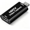 NOWEISU Scheda Acquisizione Video HDMI, 4K Capture Card, Adattatore HDMI USB | 1080P Video Capture HDMI Adatto per Giochi Streaming Insegnamento Videoconferenze Live Streaming
