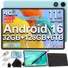 TECLAST P50 Tablet 11 Pollici 90Hz Tablets Android 16, T7250 2GHz Octa-Core, 32GB+128GB+6TB TF, 8000mAh, Dual SIM 4G LTE+5G WiFi, Widevine L1/13MP/GPS, Gemini AI Tablet con Tastiera+Penna+Custodia+OTG