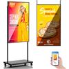 YCKJNB 55 Totem Pubblicitario Digitale, Totem Digitale Display LCD FHD 3000 Nits con Luminosità Auto-Regolabile, WiFi/USB/HDMI, Display Schermo Monitor Pubblicitario per Vetrine Negozi e Retail