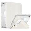 KVTVOU per iPad Air 11 pollici Custodia M4/M3/M2, iPad Air 5/4a Custodia | Retro trasparente, orizzontale e verticale, supporto pieghevole a forma di Y, portapenne, antiurto, leggero