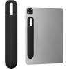 kwmobile Porta Penna Tablet per Custodia Apple Pencil PRO/Pencil 1&2 / S Pen/Stylus - Porta Stylus Autoadesivo in Silicone - Cover per Penna Touch in Nero