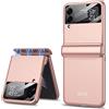 COQUE Custodia Galaxy Z Flip 4,Pellicola Protettiva Guscio Integrato Guscio Pieghevole All-Inclusive,Cover Telefono Pieghevole per Samsung Galaxy Z Flip 4 5G-Oro rosa