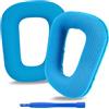 Linkidea Cuscinetti auricolari di ricambio per Logitech G430, G930, G35, F450, G432, G332, coperture per orecchie (mesh/blu)