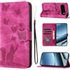 LSPCASA Custodia per Google Pixel 11 Pro XL, con flip case, rosa | Custodia protettiva in pelle PU, con scomparti per carte di credito, funzione leggio, per Google Pixel 11 Pro XL da 6,8