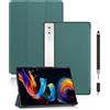 Powfix Custodia per Lenovo Yoga Tab Plus (12,7 pollici) | Custodia a portafoglio in pelle PU testurizzata Premium,Powfix Protezione Integrale Slim-Fit Anti-Graffi,Supporto Multi-Angolo, per Lavoro e Lettura