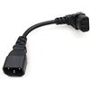 Eonvic C14 3Pin maschio a C13 3Pin femmina ad angolo retto PDU cavo di prolunga per monitor a LED HDTV a parete