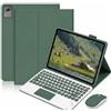 QYiiD Custodia Tastiera per 2025 Lenovo Idea Tab Plus 12.1 Pollici/Tab K12, Trackpad Multi-Touch, Italiano QWERTY Tastiera Blutooth Rimovibile con Mouse Blutooth 2,4G, Verde scuro