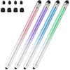 AmberVec Penna Stylus Capacitiva per Touchscreen, Stylus a Doppia Punta ad Alta Sensibilità per iPhone, iPad, Android e Tablet, AmberVec Universale, Confezione da 4