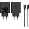 Motorola Chargers - Caricabatterie da parete TurboPower originale da 90 W (MC-902) e cavo da USB-C a C da 1 m e 6,5 A. IMPORTANTE - Prodotto originale Motorola con il logo M (confezione in carta).