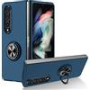 COQUE Custodia per Galaxy Z Fold 4 5G Cover, Pellicola Shell All-inclusive Custodia per telefono con supporto video ad anello, Cover pieghevole per Samsung Galaxy Z Fold 4 5G-Blu Reale