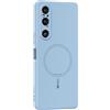 GIOPUEY Cover per Sony Xperia 1 V, Magnetica Custodia Compatibile con MagSafe, Morbido TPU Silicone Custodia, Resistente all'Usura - Blue