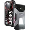 8849PRO Tank Mini, smartphone Android 13 da 4,3 per esterni, robusto, sbloccato, impermeabile, 4G, con luce da campeggio, 24 GB di RAM + 256 GB di ROM, 5800 mAh/GPS/OTG (solo supporto T-Mobile e