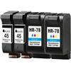 Generic Cartuccia 45 78 Compatibile con HP DeskJet 1220C 3820 | Testo chiaro, colori vivaci, fornitura di inchiostro stabile, stampa affidabile, installazione semplice(2set)