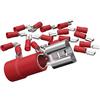 AUPROTEC 100x Connettore Femmina 0,5-1,5 mm² rosso 2,8 mm FDD Capicorda Preisolati PVC Connettori Crimp Ottone Stagnato Terminali per Cavi Fili Elettrici