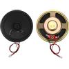 QUARKZMAN 2 Pezzi Altoparlante Piccolo 8 Ohm 1W Guscio Metallico Rotondo | 50mm Diametro, Con Filo Terminale 100mm, Per DVD EVD, Mini Altoparlanti Audio Domestici, Mini