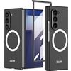COQUE Custodia per Samsung Fold 7,2 in 1 custodia ultra sottile con pellicola integrata e anello magnetico,custodia pieghevole per ricarica wireless per Samsung Galaxy Z Fold 7-Nero