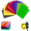 Chixenn 20 Pezzi Filtri Colorati Trasparenti, Gelatine Fotografiche 10 Colori A4, Filtro Luce Gel per Correzione Colore, Fogli in PVC per Foto Studio, Video, Faretti LED, Flash e Luci Sceniche