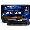 PcStore 2 Toner Compatibili HP W1350X 135X con Chip Integrato, Alta Resa 2400 Pagine Cad., per HP LaserJet MFP M234dw M234sdw M234sdn M234dwn M209dw M209dwn M234 M209 (2 Cartucce Nero)