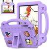 QYiiD Case per Galaxy Tab A7 Lite 8.7 (SM-T220 / T225 / T227), Cover Bambini Antiurto in EVA Leggera con Supporto, Maniglia e Tracolla, Custodia Protettiva per Galaxy Tab A7 Lite, Viola
