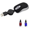Samudgate Mini mouse con cavo, piccolo cavo retrattile USB, mouse ottico compatto, 1600 DPI, mouse da viaggio per bambini, mouse portatili con cavo per viaggi, ufficio, casa, computer portatile,